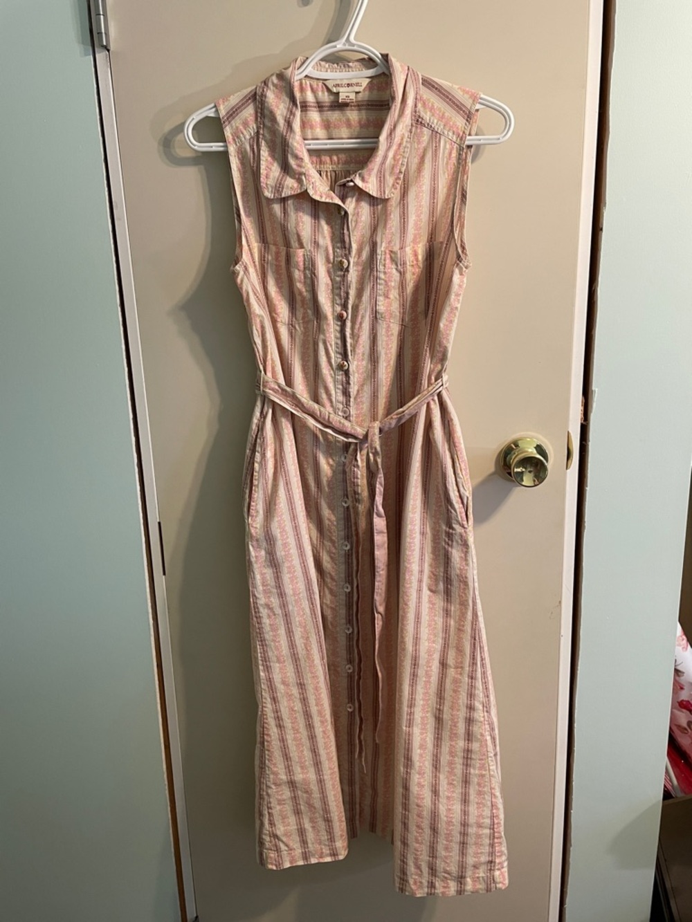 April Cornell sleeveless shirt dress